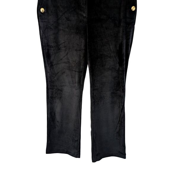 NWOT! MAISON D' AMELIE! LUXE BLACK VELOUR DOUBLE GOLD BUTTON ROWS SLACKS! SZ 14 - Picture 4 of 10